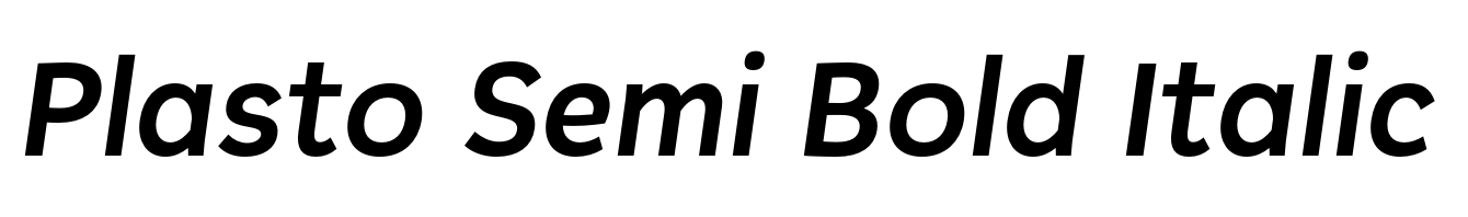 Plasto Semi Bold Italic